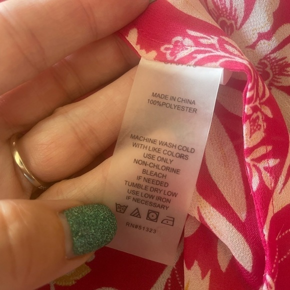 New Vince Camuto Boho Women's Pink Floral Chiffon Cardigan Duster - Picture 7 of 9